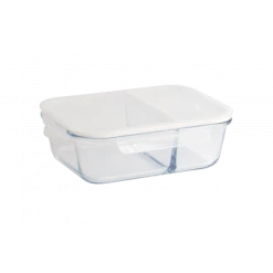 Grosses soldes ✔️ Boîte de Conservation en Verre avec Compartiments Rectangle 1450 ml Pebbly ????