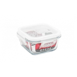 Tout neuf ???? Boîte de Conservation en Verre Carré 320 ml Pebbly ????