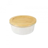 Meilleur prix ???? Boîte de Conservation en Verre et Bambou Rond 620 ml Pebbly ???? -Emile Henry Shop boite de conservation en verre et bambou rond 620 ml pebbly