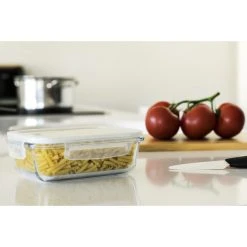 Nouveau ⌛ Boîte de Conservation en Verre Rectangle 650 ml Pebbly ✨ -Emile Henry Shop boite de conservation en verre rectangle 650 ml pebbly 1