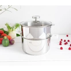Les meilleures critiques de ???? Casserole et Cuit Vapeur Inox Ø 20 cm Anses Mutine Blanc Biome Cristel ????
