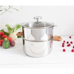 Sortie ???? Casserole et Cuit Vapeur Inox Ø 20 cm Anses Olivier Biome Cristel ????