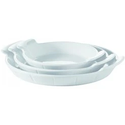 Emile Henry Magasin -Emile Henry Shop fin de serie plat a oeuf porcelaine blanc o 12 cm 1