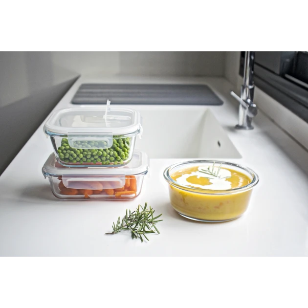 Meilleur prix ???? Lot 3 Boîtes de Conservation en Verre Pebbly ❤️ 5 Meilleur prix ???? Lot 3 Boîtes de Conservation en Verre Pebbly ❤️ – Image 3