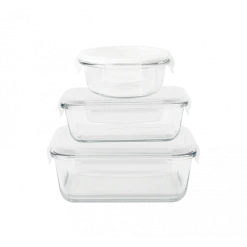 Meilleur prix ???? Lot 3 Boîtes de Conservation en Verre Pebbly ❤️